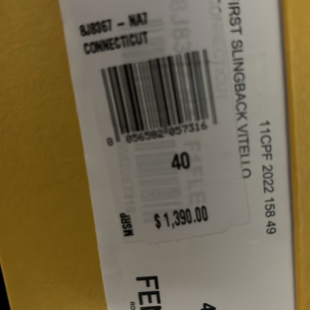 Fendi off white slingbacks size 40, US 9 - Picture 14 of 14